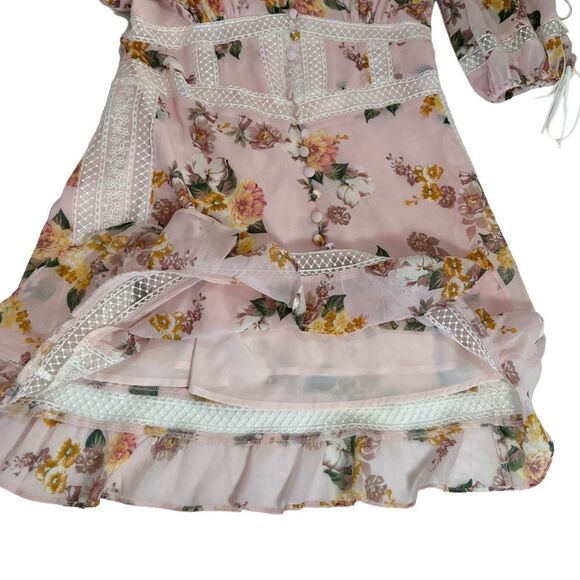 For Love & Lemons Isadora Mini Dress in Blush - Picture 6 of 16